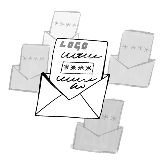 Email with a one time passcode