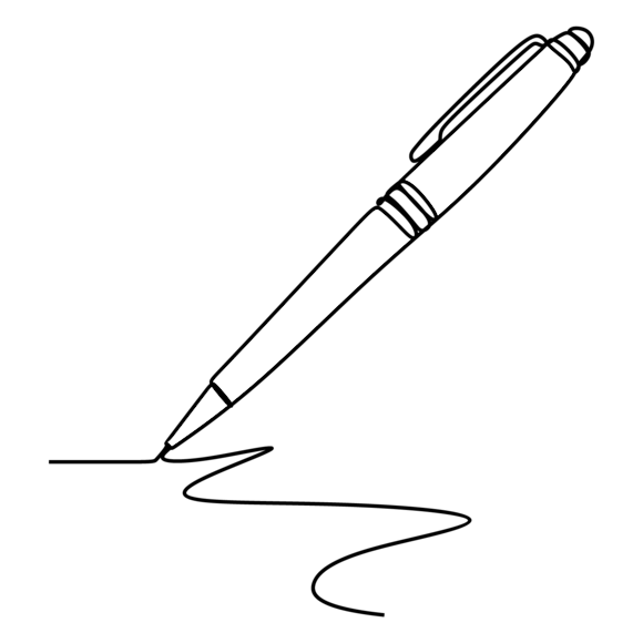 writing with a pen