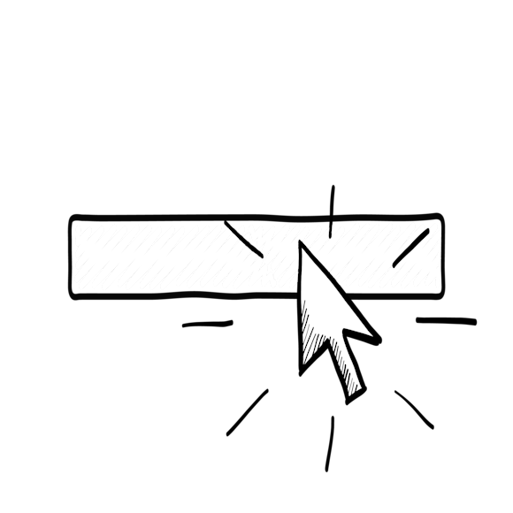 Cursor clicking cta button