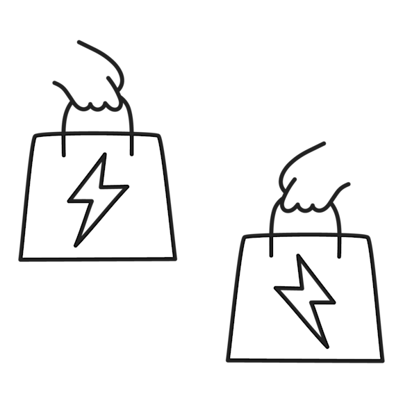 hands holding shopping bags