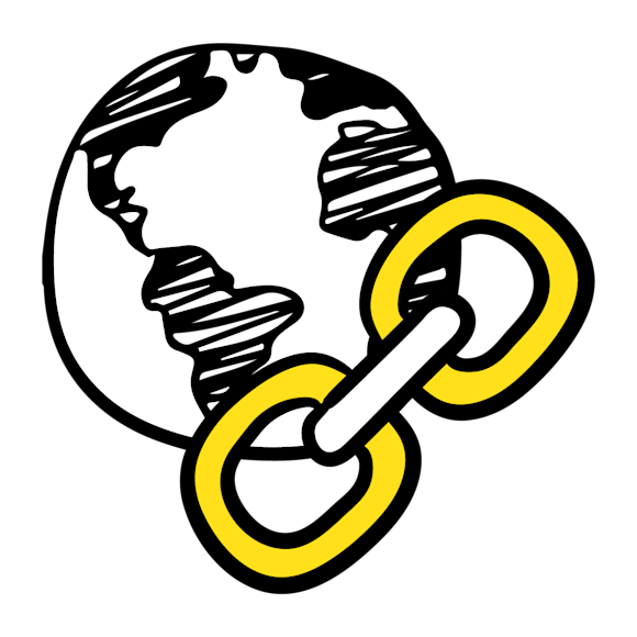 earth and link graphic