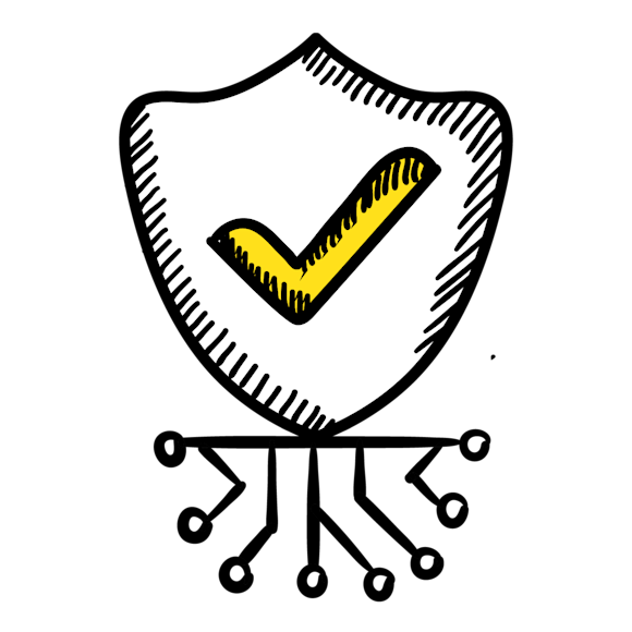 Shield with a check mark 