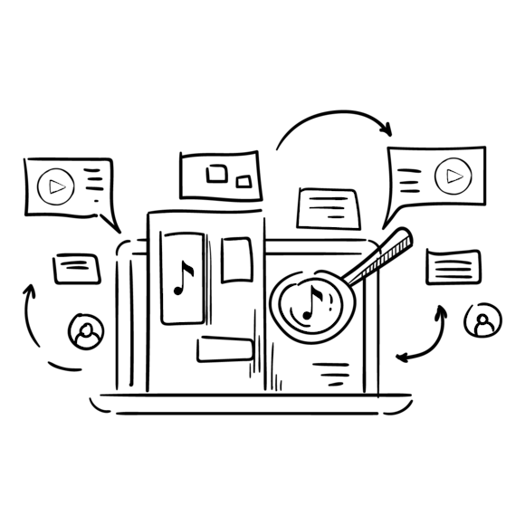graphic of a content matrix