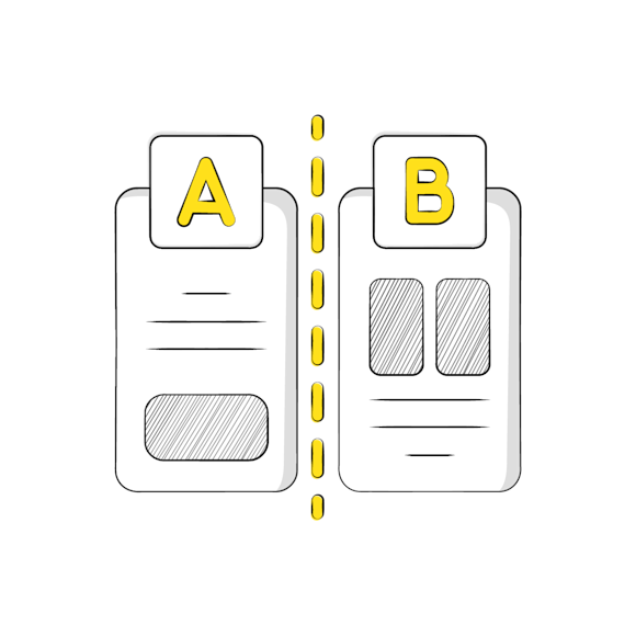 Not using A/B testing