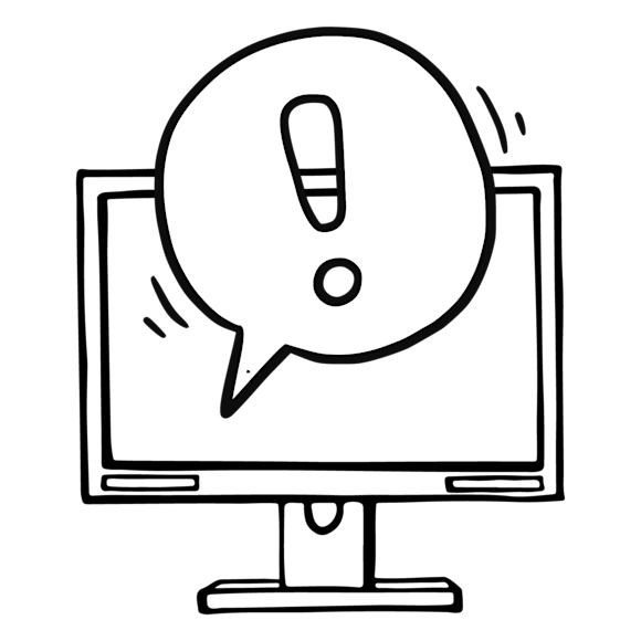 computer screen with an error message on it