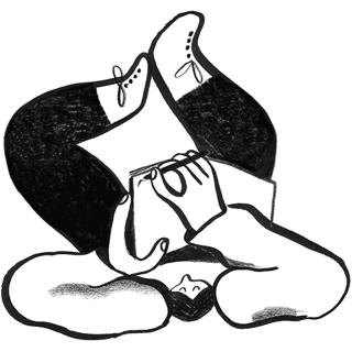 Person writing in journal.