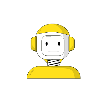 smarter marketing with AI - minimalist cartoon robot bust