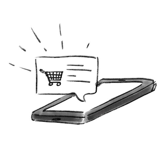 Text-to-order message on phone