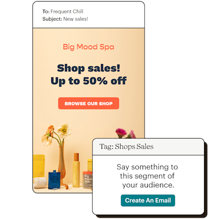 Sales email specifically created and sent to the Frequent Chill segment. 