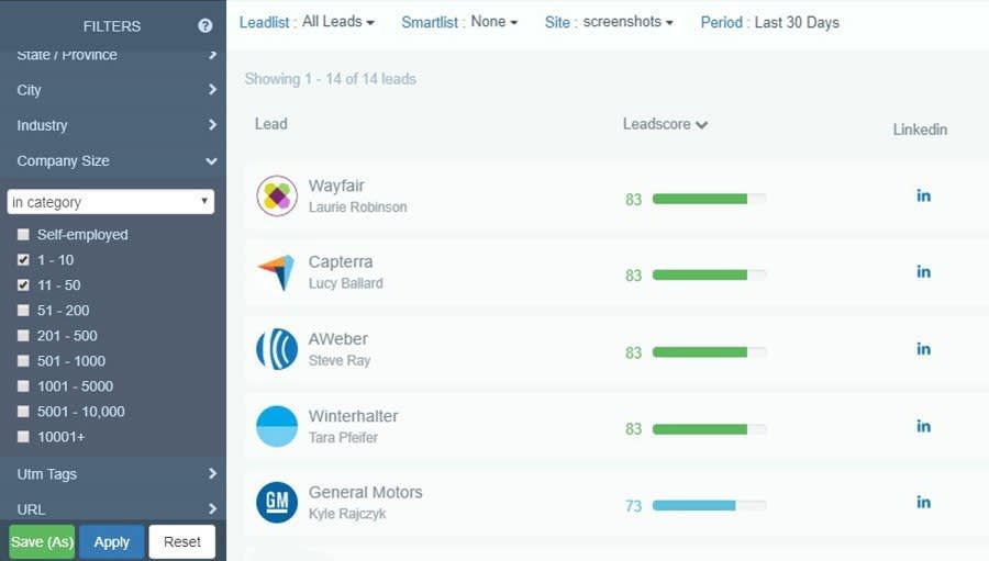 Image of filtering between leads