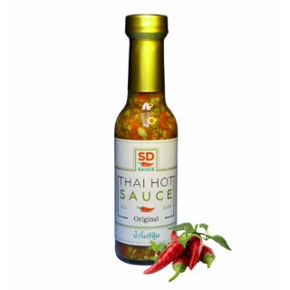 Thai hot sauce with red chili peppers