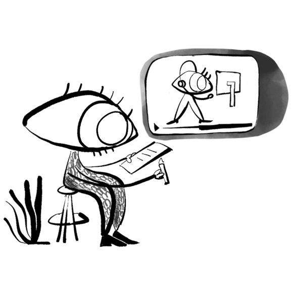 Watching a recording of a mock call