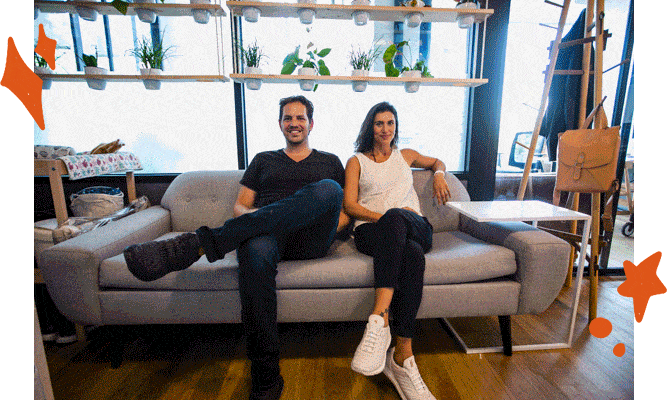 Mariquel Waingarten and Gastón Frydlewski, founders of Hickies