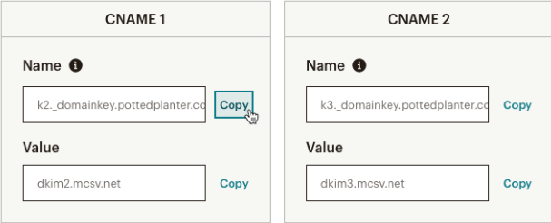 Copy-paste-CNAME-information