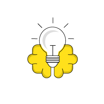 memorable business names - illustration of a brain and a lightbulb overlapped