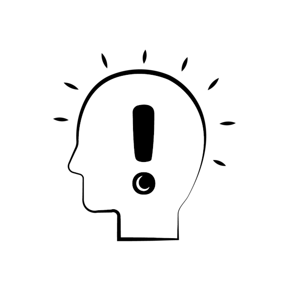 choose a blog name - A simple black line drawing of an exclamation mark with radiating lines around it suggesting emphasis or importance