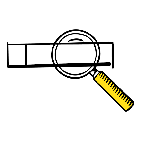 search bar and magnifying glass