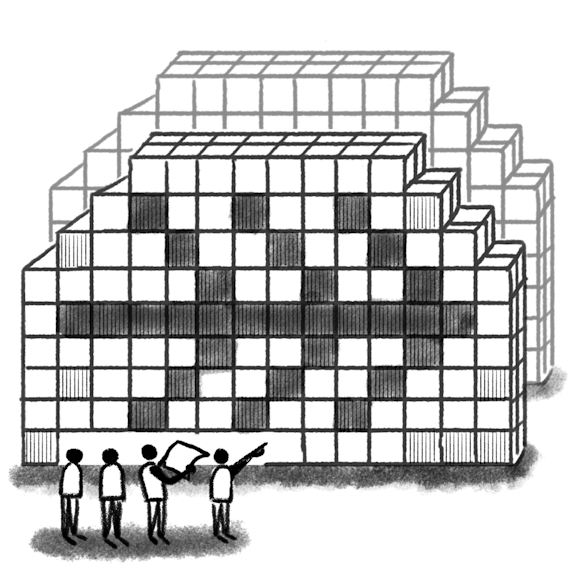 Fishbone diagram visualized on blocks