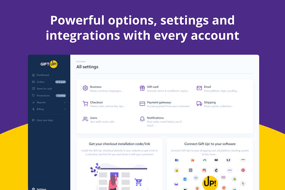 Powerful settings with every account