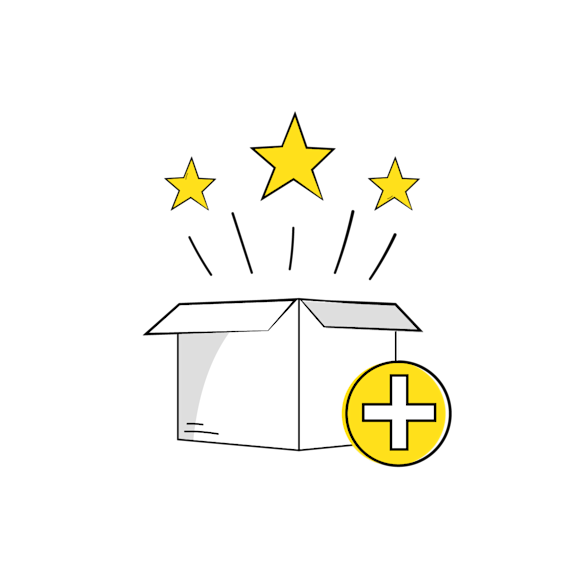 box representing a USP of a product