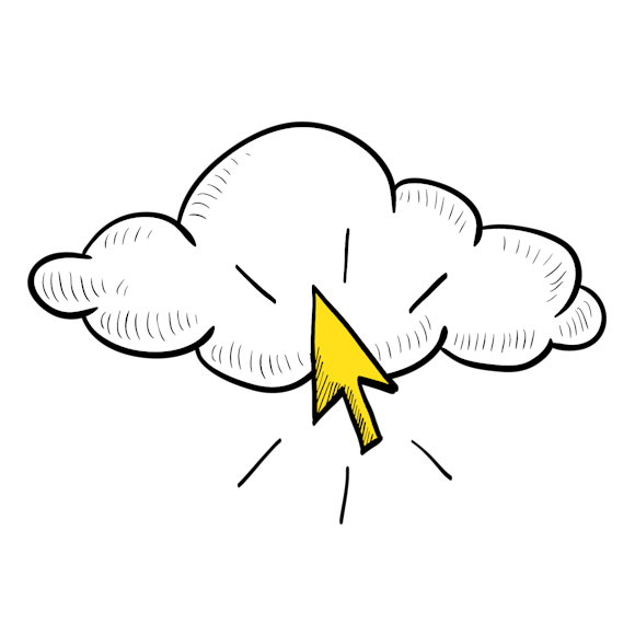 cloud and computer cursor 