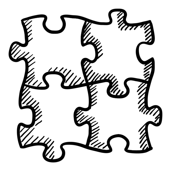 connected puzzle pieces