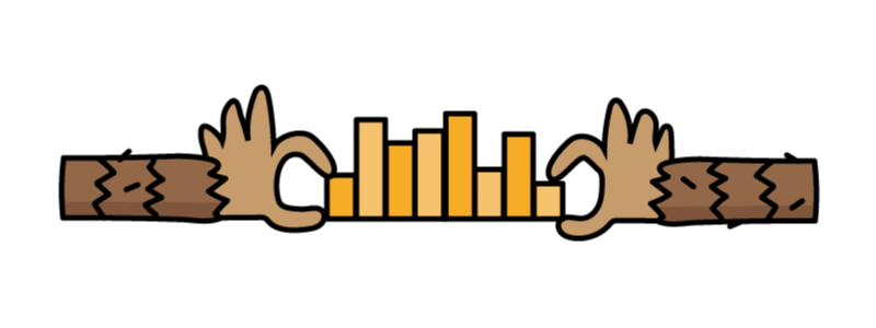 A simple cartoon illustration putting pieces together