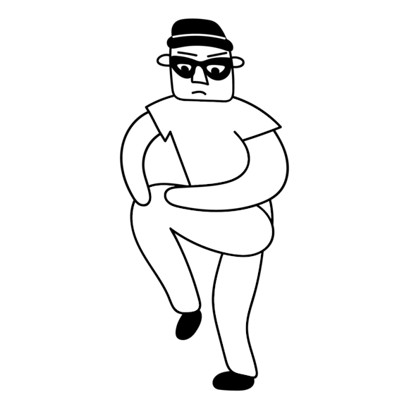 Illustration of sneaky thief
