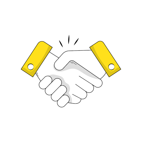 Illustration of a handshake