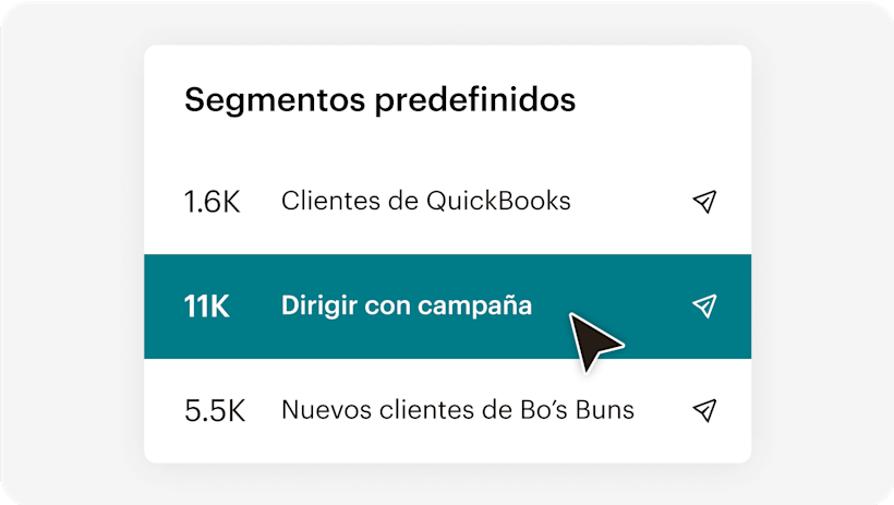 Ilustración abstracta y simplificada que representa la función de segmentación de Mailchimp