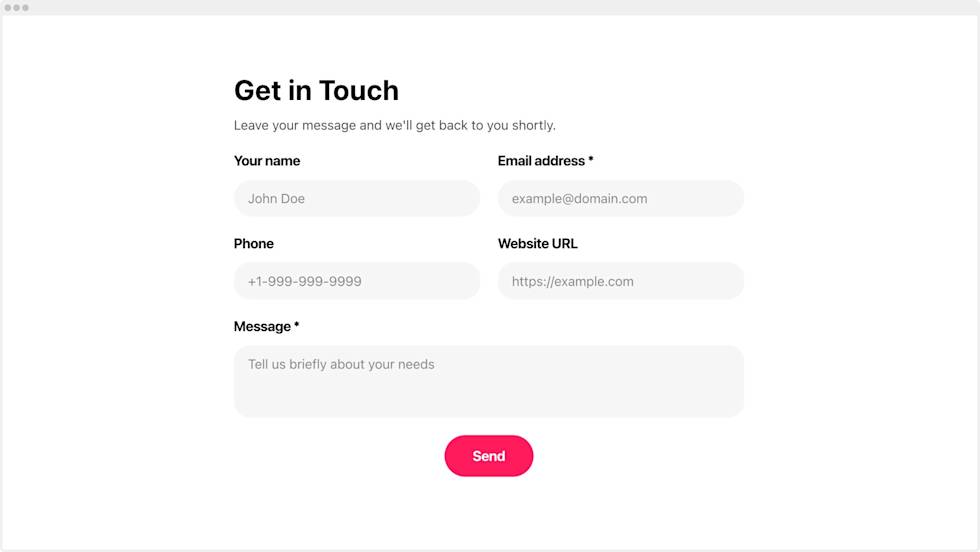 More than 20 ready-made form templates integrated with Mailchimp for any case: survey forms, feedback forms, booking forms and many, many others - are already available to install on a website, Facebook, Link in bio or via a direct link.