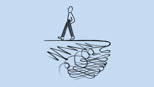 Illustration of a person walking