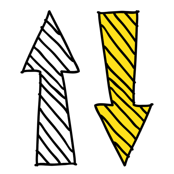 Icon of arrows going up and down