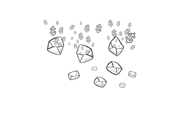 Emails and dollar signs