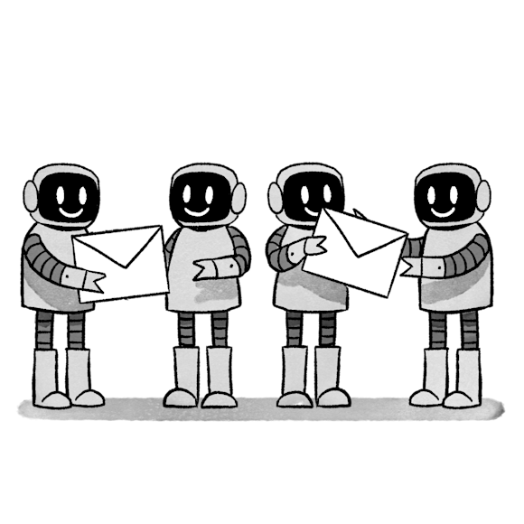 Robots sharing emails