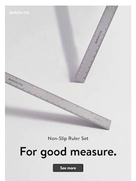 A thumbnail of an email sent by Baron Fig