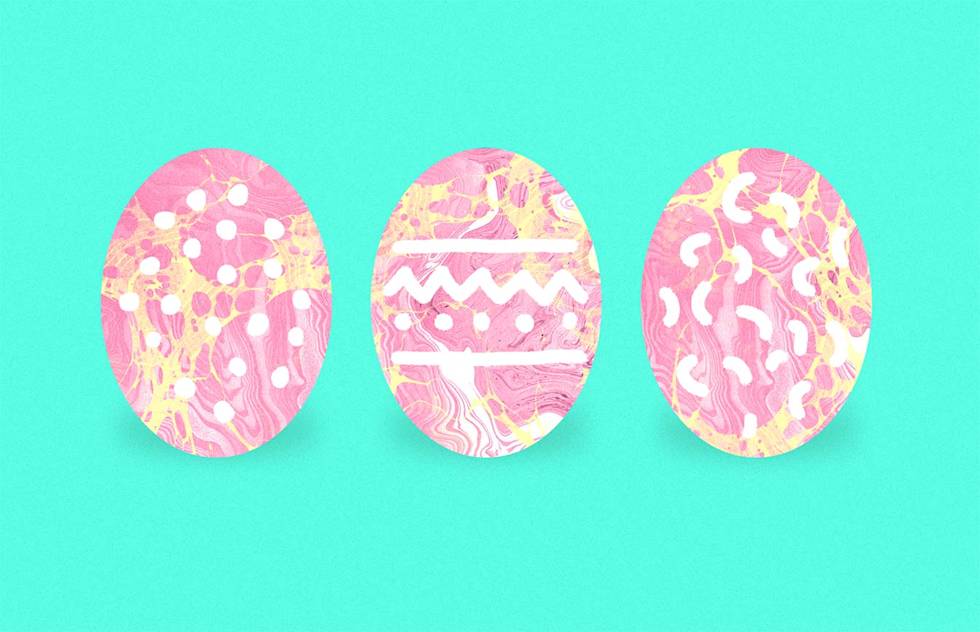 Three Easter eggs