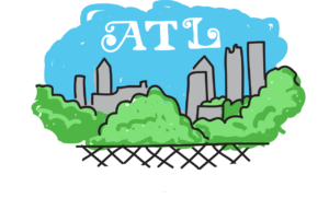 A series of cloud-shaped icons in bright blue and green colors arranged horizontally against a white background