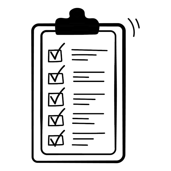 clipboard with a checklist on it
