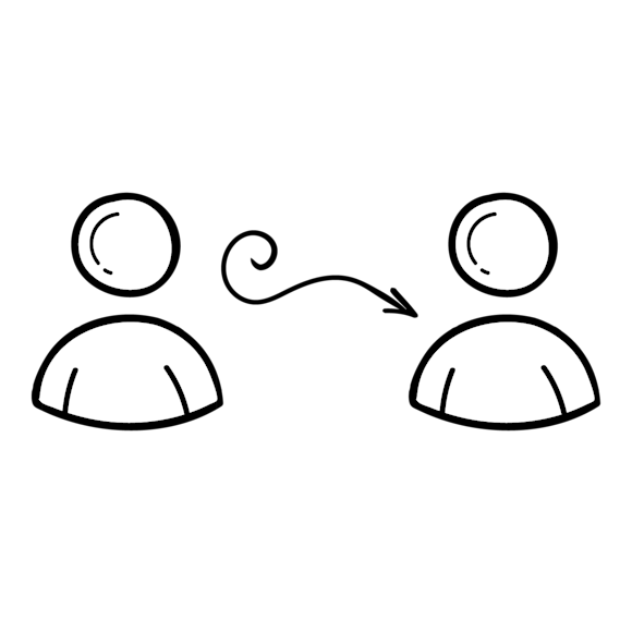 Graphic of two people icons