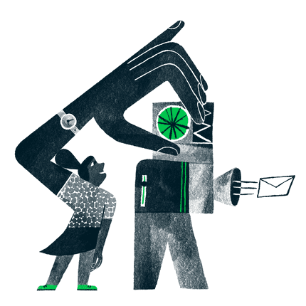 Illustration for the Mailchimp Signup section